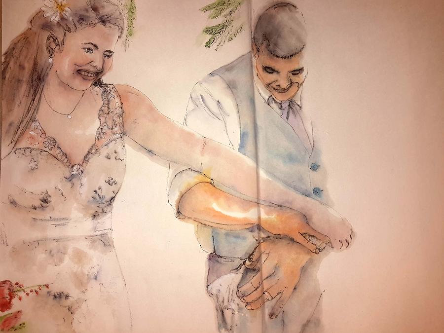 The Wedding Album #12 Painting by Debbi Saccomanno Chan