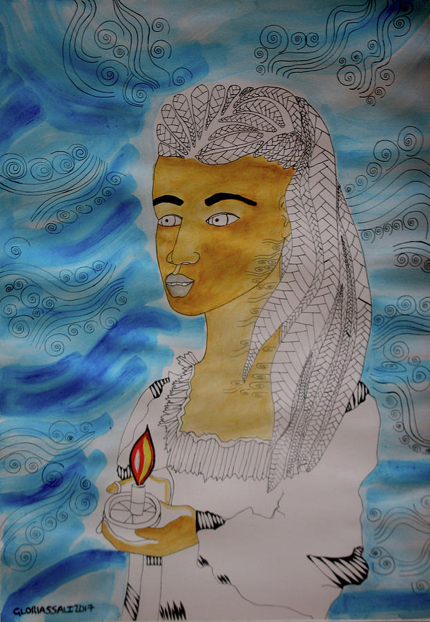 Wise Virgin #12 Painting by Gloria Ssali