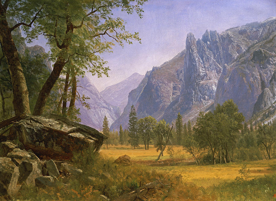 Albert Bierstadt  Painting - Yosemite Valley #12 by MotionAge Designs