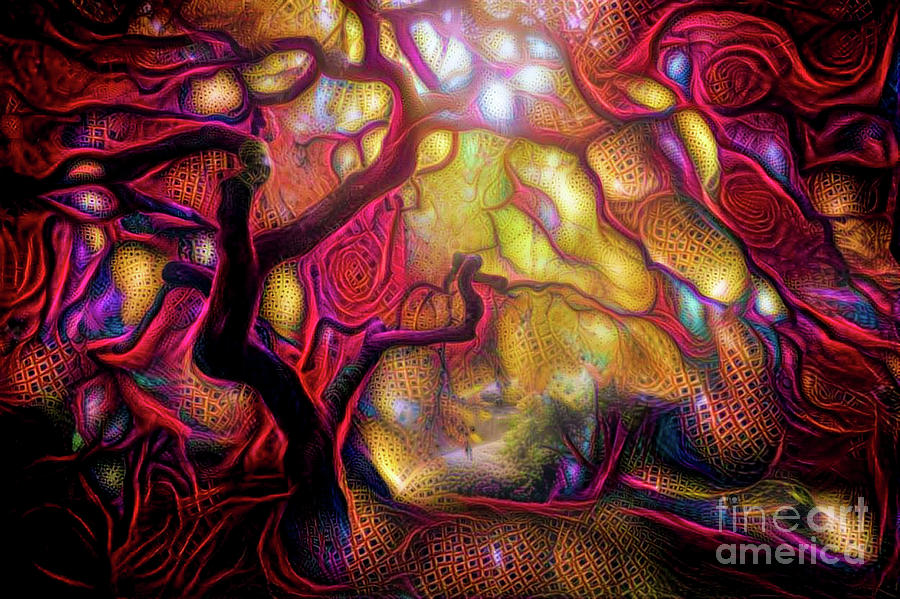 Abstract Digital Art - 13 Abstract Japanese Maple Tree by Amy Cicconi