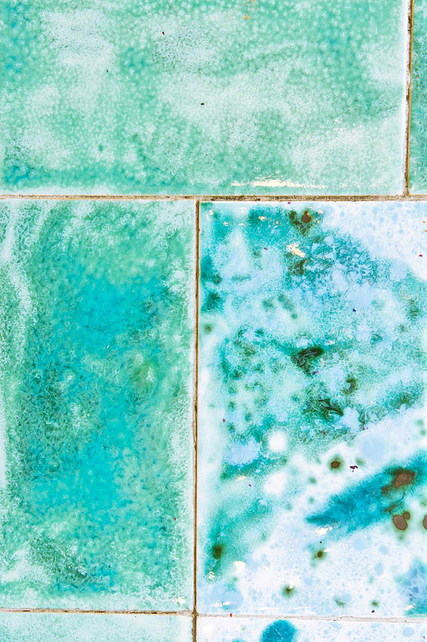 Abstract Photograph - Blue tiles #13 by Tom Gowanlock Abstract Photograph - Blue tiles #13 by Tom Gowanlock