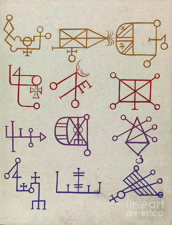 Cabbalistic Signs And Sigils, 18th Photograph by Science Source - Fine ...