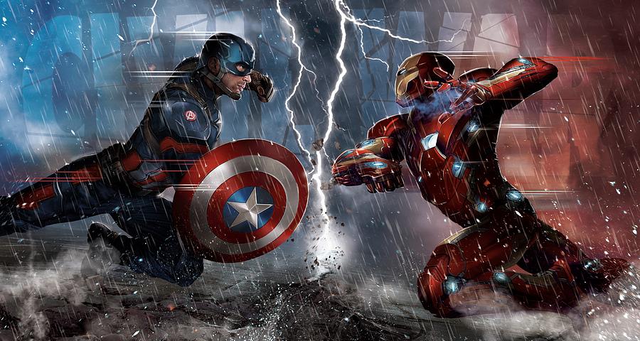 Captain America Digital Art - Captain America Civil War 2016 by Geek N Rock Captain America Digital Art - Captain America Civil War 2016 by Geek N Rock