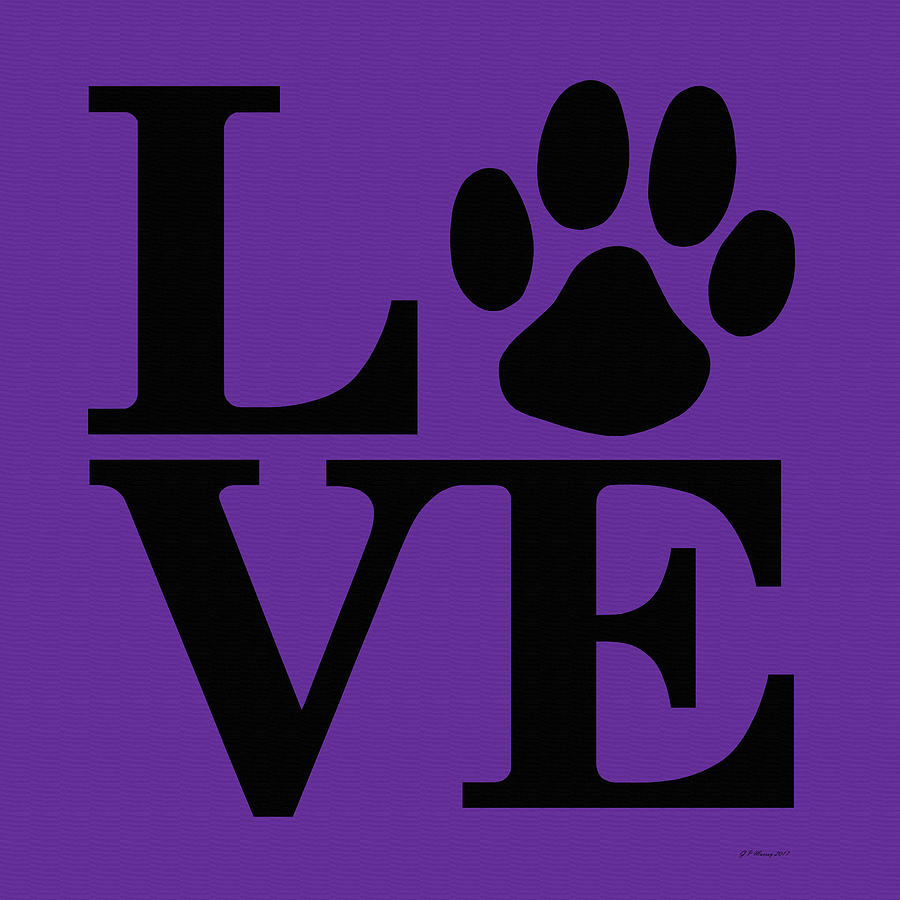 Dog Paw Love Sign #13 Digital Art by Gregory Murray