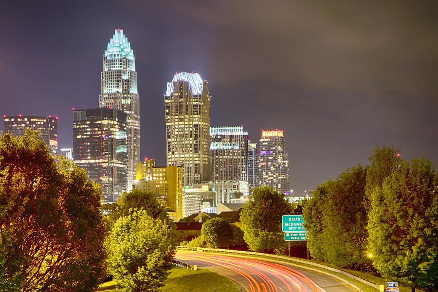 Downtown Of Charlotte  North Carolina Skyline Photograph