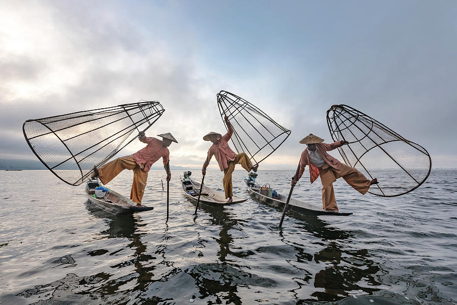 Fisherman Inle Lake - Myanmar Photograph by Joana Kruse - Pixels