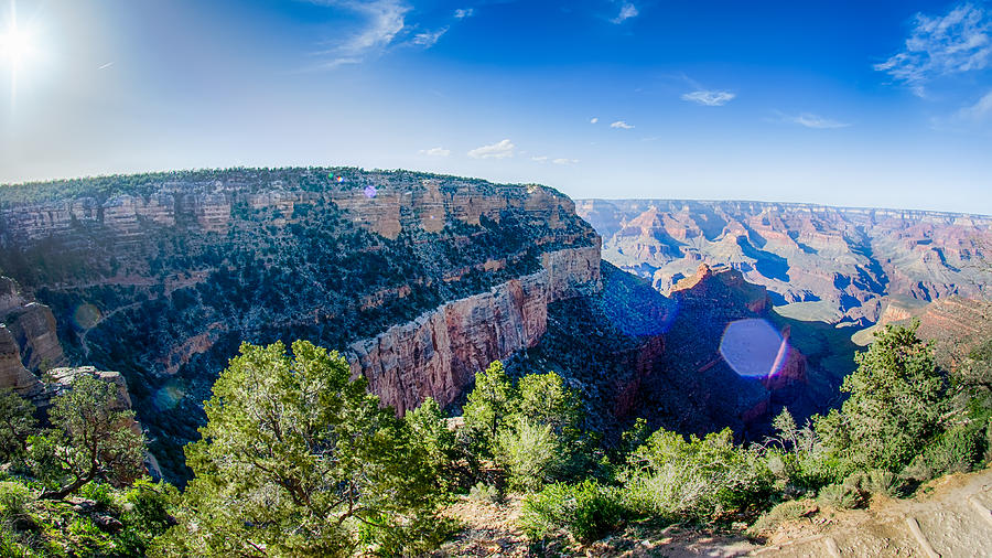 Grand Canyon sunny day with blue sky #13 Photograph by Alex Grichenko