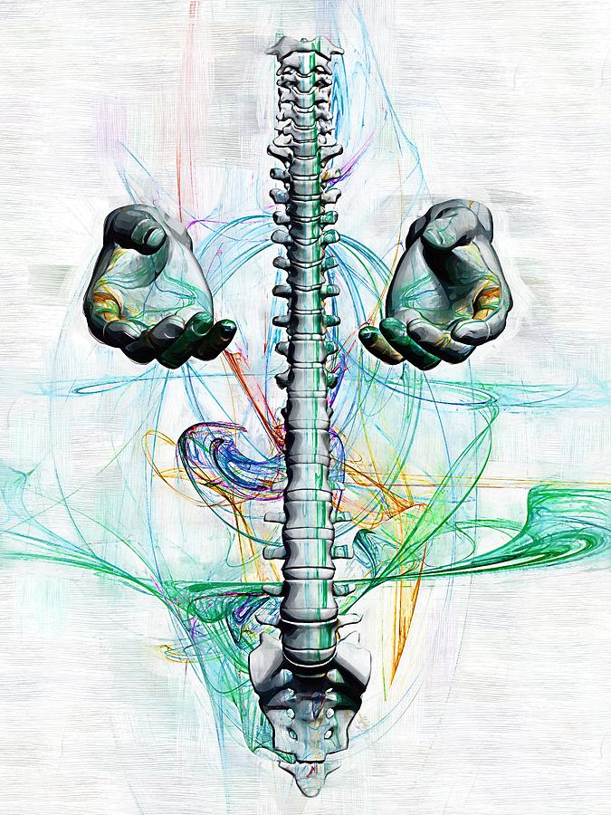 Skeleton Digital Art - Healing Hands #13 by Joseph Ventura