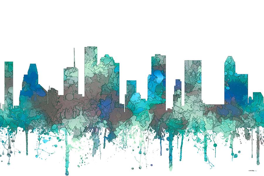 Houston Texas Skyline #13 Digital Art by Marlene Watson