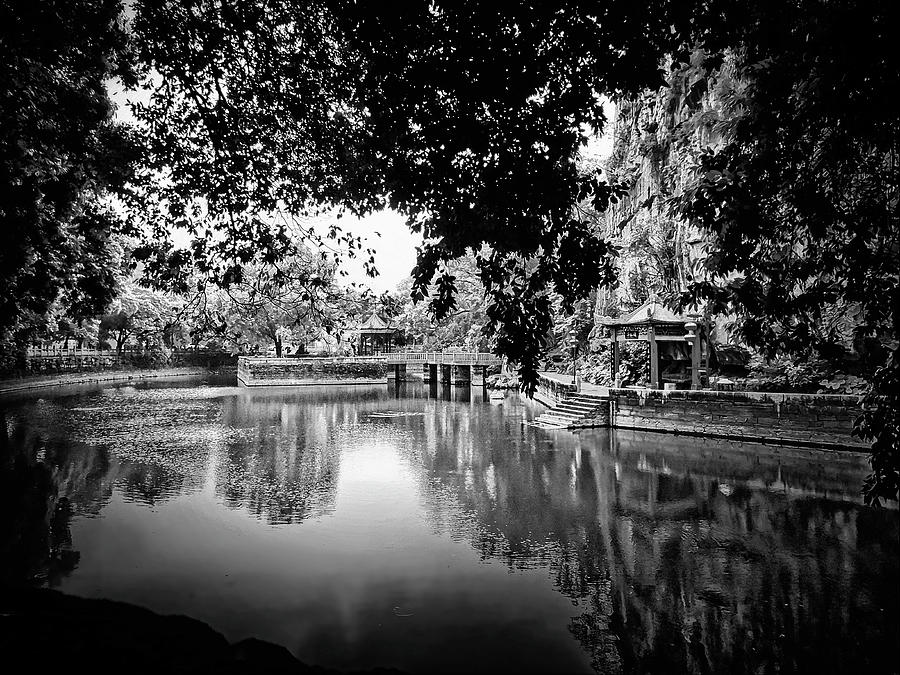 Jingjiang Palace-China Guilin scenery-Black-and-white photograph #13 Photograph by Artto Pan