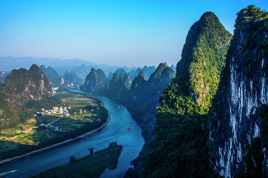 Karst mountains and Lijiang River scenery Photograph by Carl Ning ...