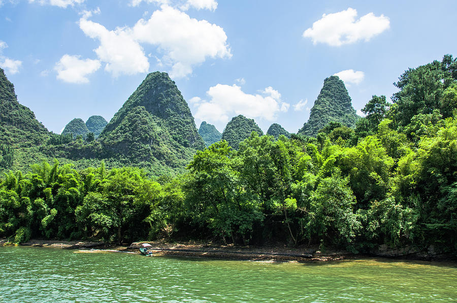 Lijiang River and karst mountains scenery #13 Photograph by Carl Ning