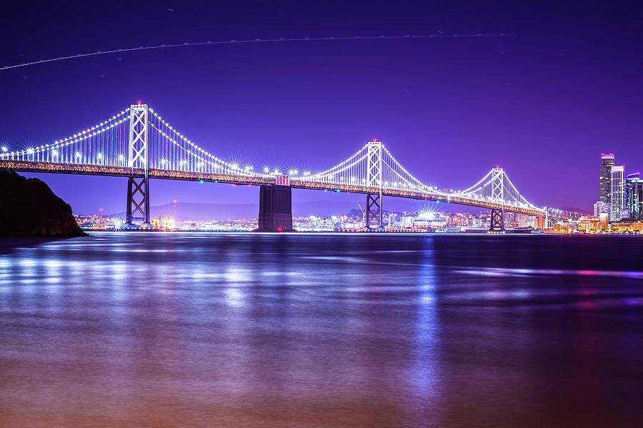 Oakland Bay Bridge Views Near San Francisco California In The Ev #13 Photograph by Alex Grichenko