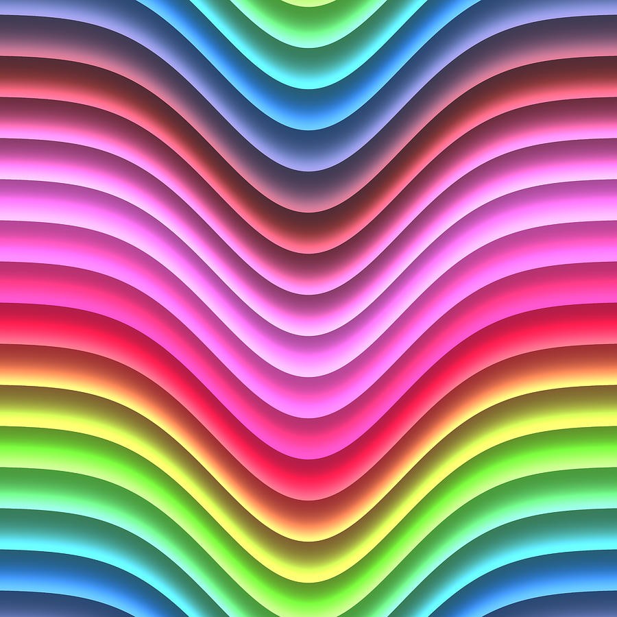 Pattern waves Digital Art by Miroslav Nemecek - Fine Art America