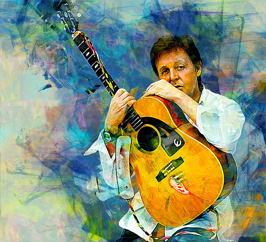 Paul McCartney. The Beatles. Digital Art by Lilia Kosvintseva