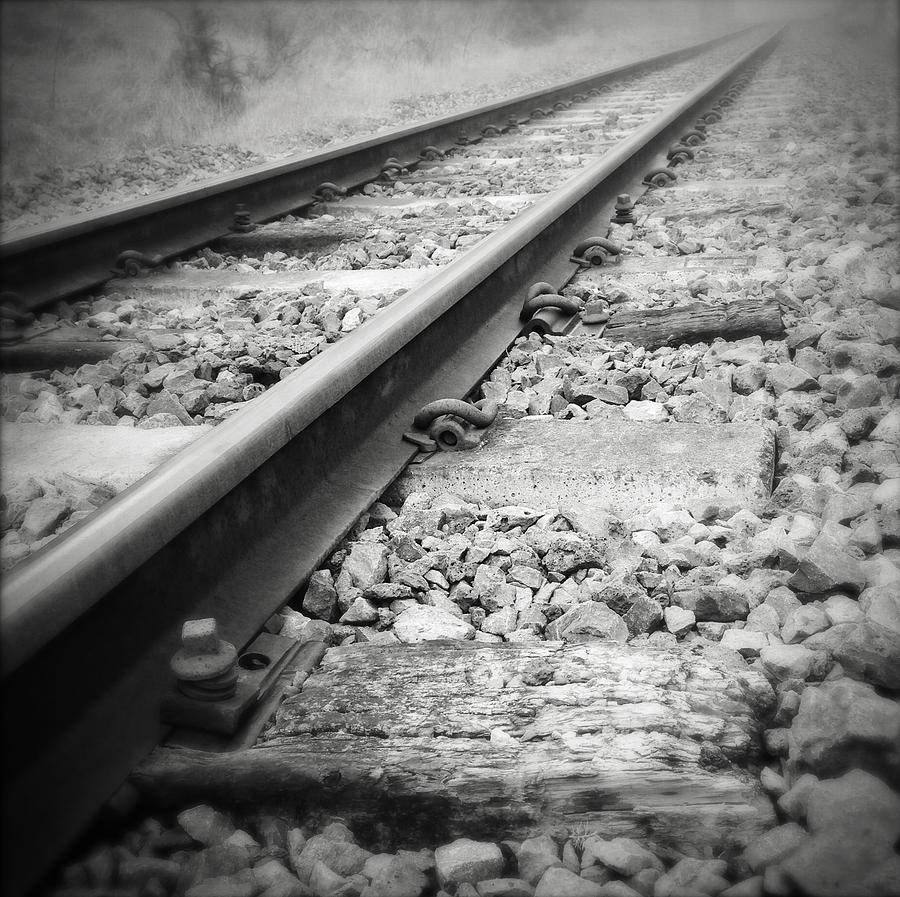 Transportation Photograph - Railway tracks #13 by Les Cunliffe