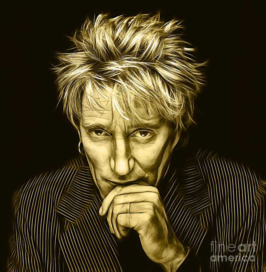 Rod Stewart Mixed Media - Rod Stewart Collection #13 by Marvin Blaine