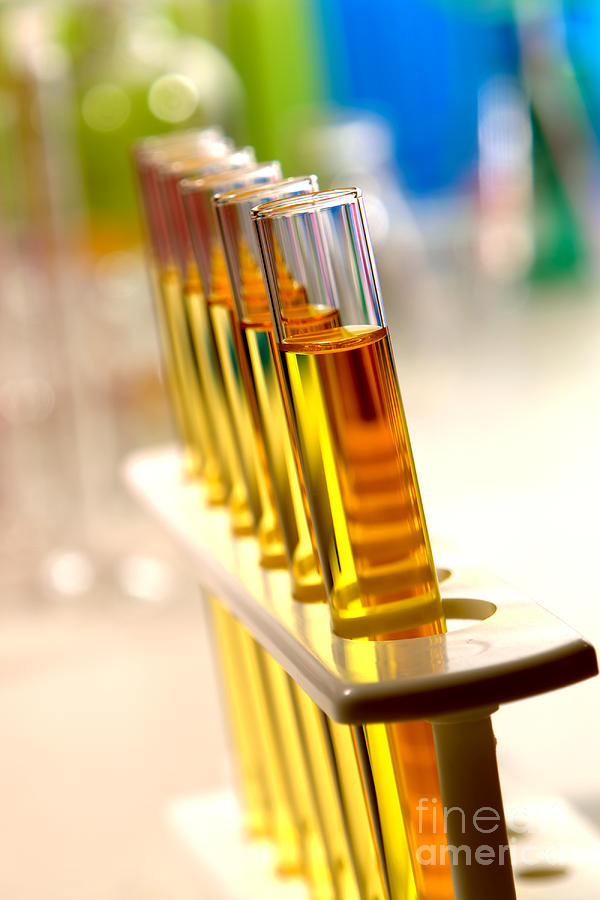 Test Tubes in Science Research Lab #13 Photograph by Olivier Le Queinec
