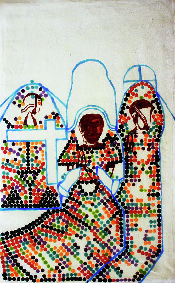 The Holy Family #13 Painting by Gloria Ssali