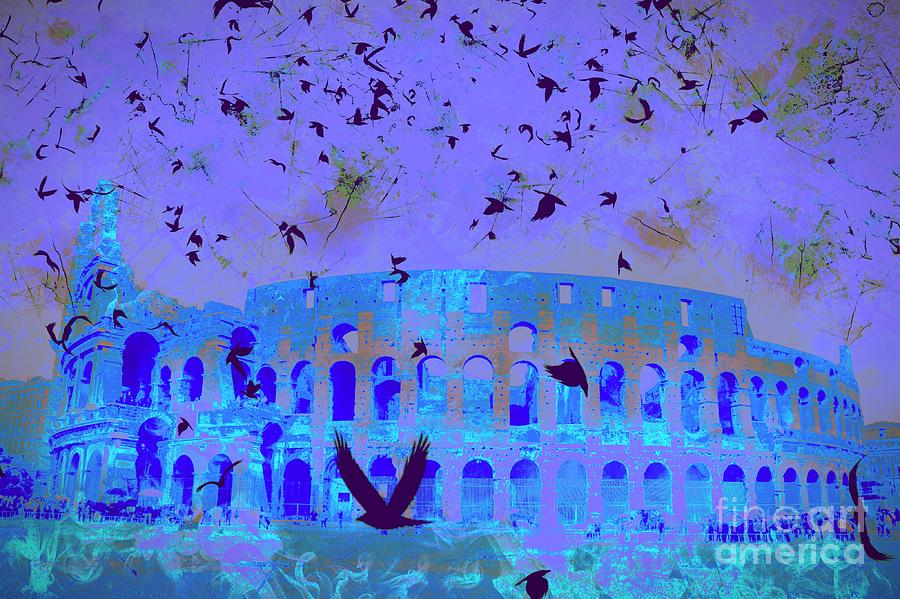 The Roman Colosseum From Afar #13 Digital Art by Marina McLain