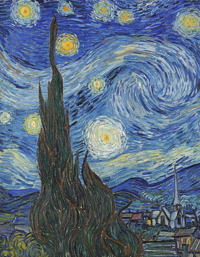 Vincent Van Gogh Painting - The Starry Night by Vincent Van Gogh