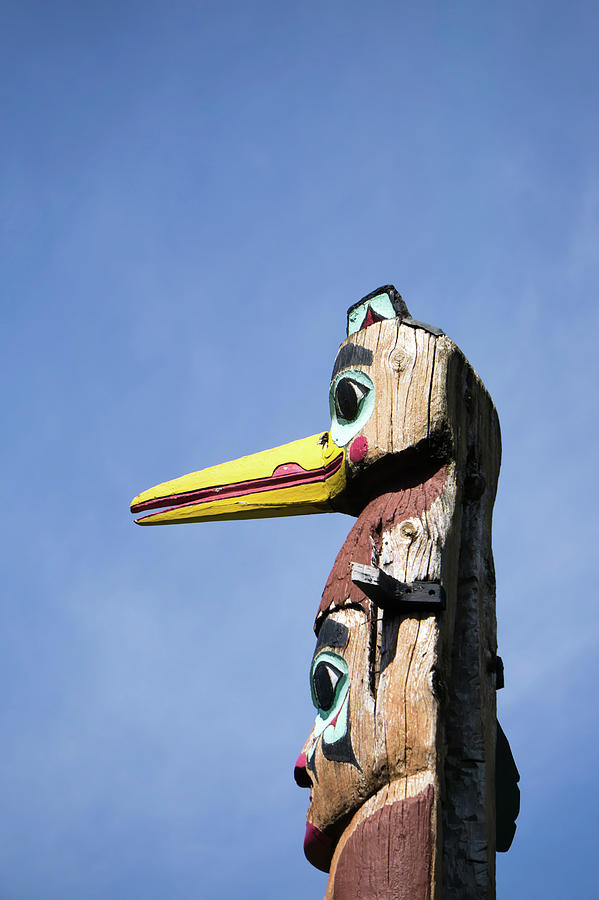 Totems Art And Carvings At Saxman Village In Ketchikan Alaska #13 Photograph by Alex Grichenko