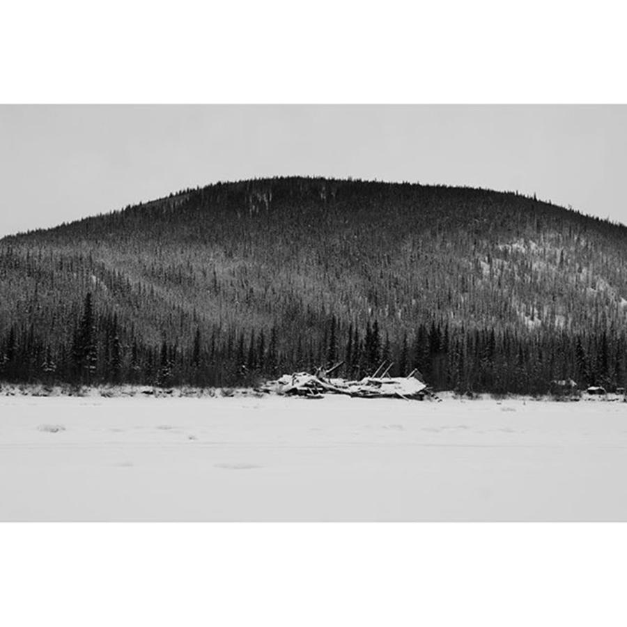 Mountain Photograph - 1:30pm Stern Wheeler Ruin, Yukon River by Christopher Healey