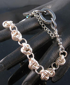 1312 Hematite silver knot Jewelry by Dianne Brooks