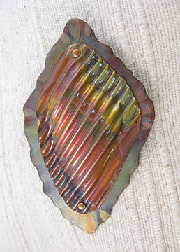 Abstract Jewelry - 1368 Corrugated Shell by Dianne Brooks