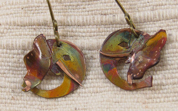 1395 Elephant Ear Earrings Jewelry by Dianne Brooks