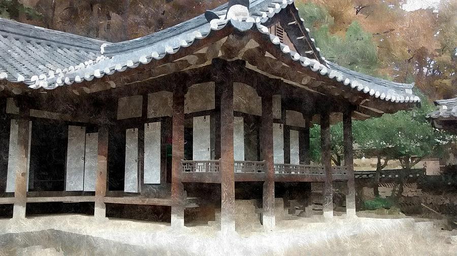 13th Century Korean home Photograph by Bill Hamilton