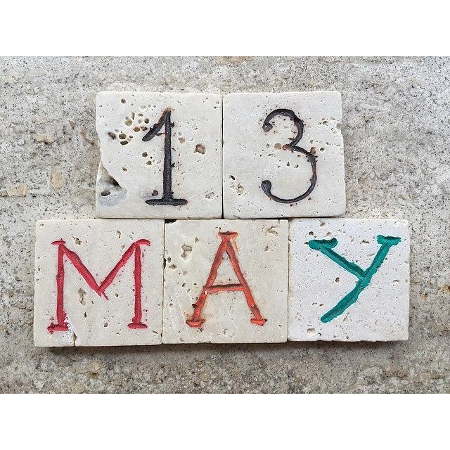 Schedule Photograph - 13th May, Calendar Date On Carved by Adriano La Naia
