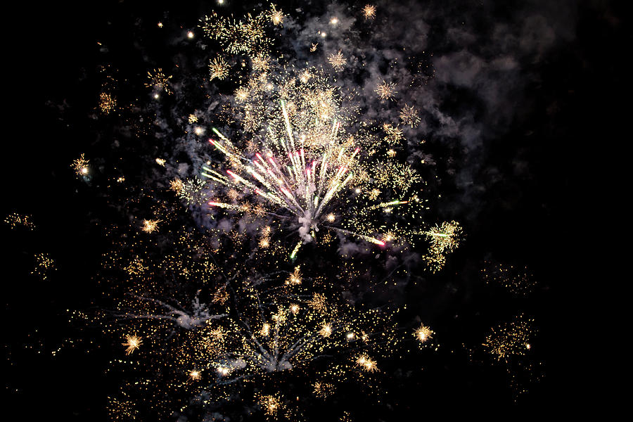 A shining colorful firework #14 Photograph by Gina Koch