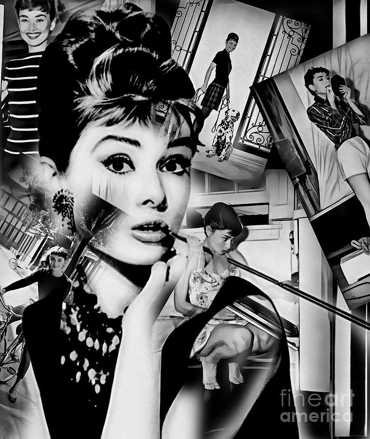 Audrey Hepburn Mixed Media - Audrey Hepburn Collection #16 by Marvin Blaine
