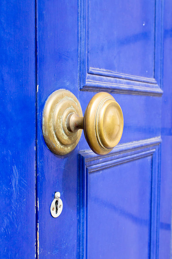 Vintage Photograph - Blue door #14 by Tom Gowanlock