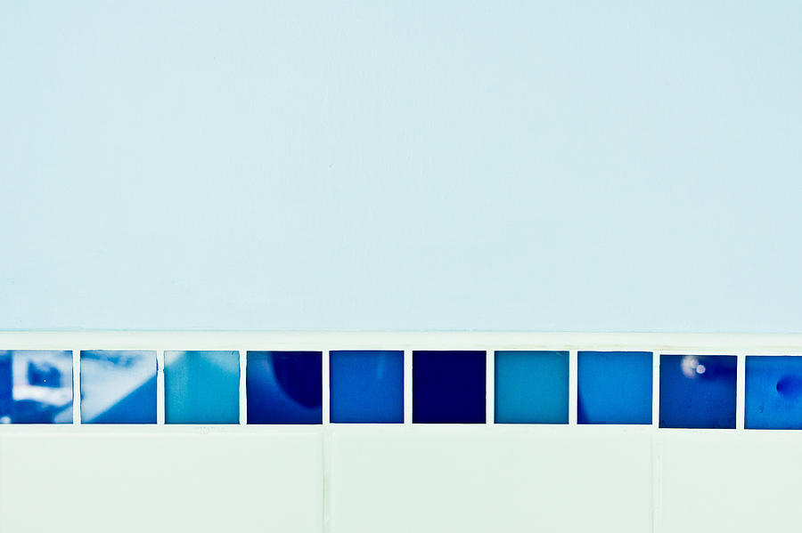 Pattern Photograph - Blue tiles #14 by Tom Gowanlock