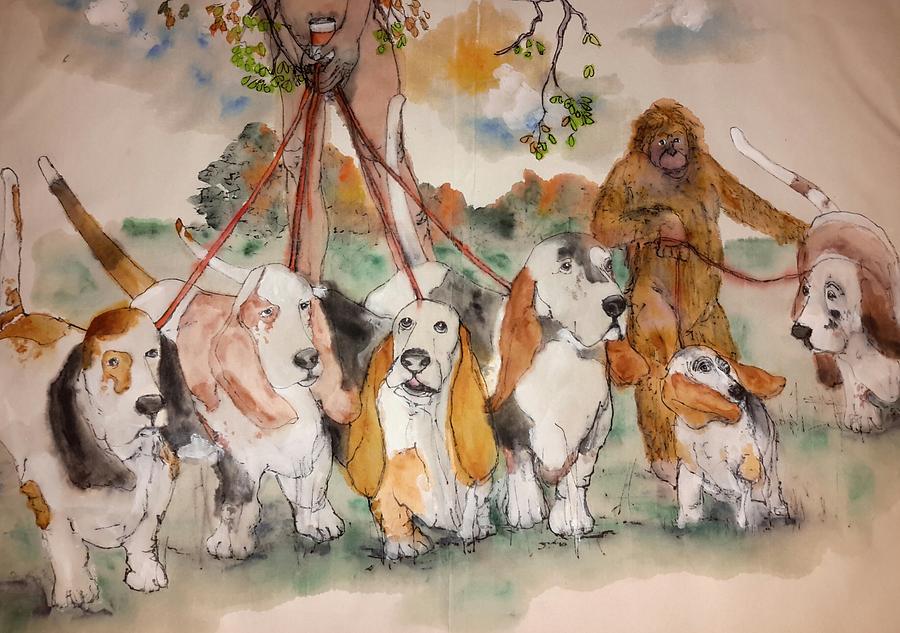 Dogs dogs dogs album  #14 Painting by Debbi Saccomanno Chan