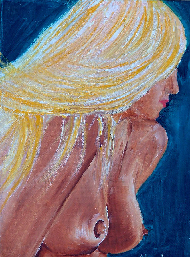 Nude Painting - Girl Nude #14 by Inna Montano