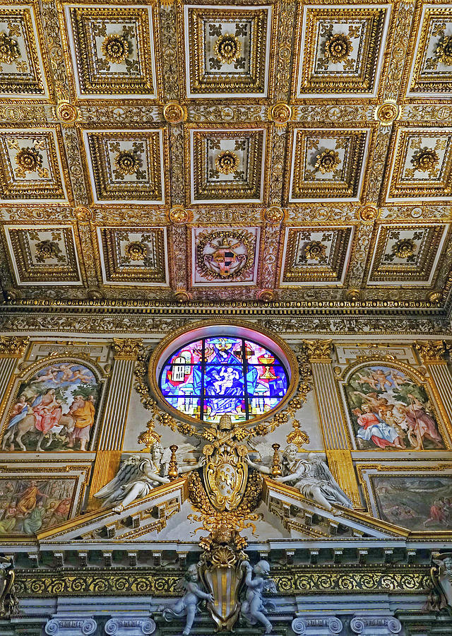 Interior View Of The Basilica di Santa Maria Maggiore In Rome Italy #14 Photograph by Rick Rosenshein