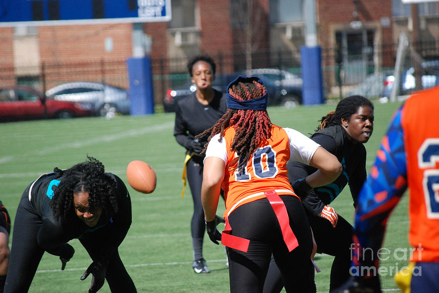 Football Photograph - Lady Playmakers vs Lady Dolphins #3 by Rebecca Armermann
