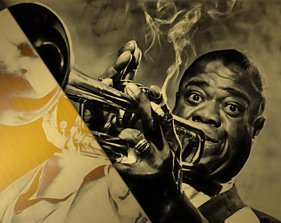 Louis Armstrong Mixed Media - Louis Armstrong Collection #14 by Marvin Blaine