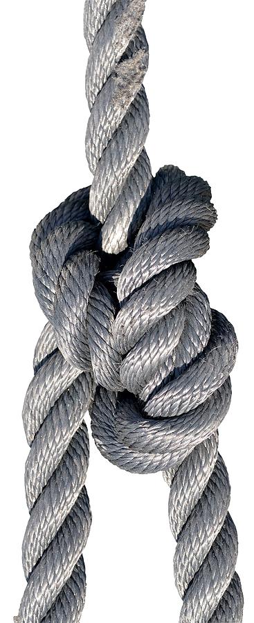 Rope Photograph - Nautical knots #14 by George Atsametakis