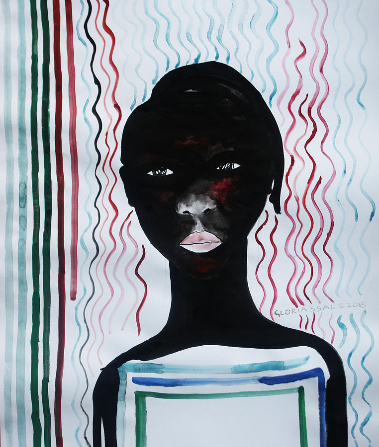 Nuer Bride - South Sudan #14 Painting by Gloria Ssali