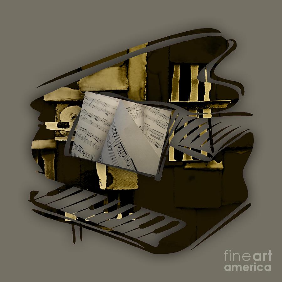 Music Mixed Media - Piano Collection #14 by Marvin Blaine