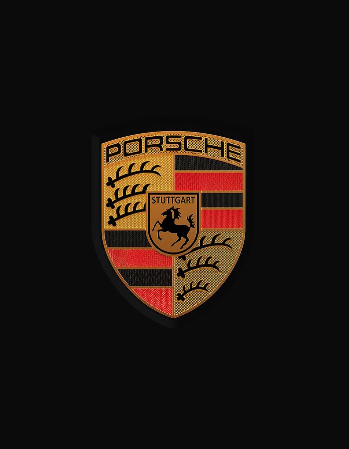 Porsche Logo Digital Art by Harry Grant