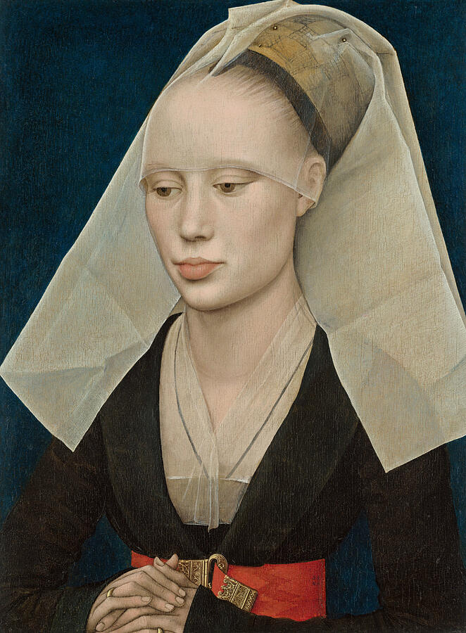 Portrait of a Lady, from circa 1460 Painting by Rogier van der Weyden Portrait of a Lady, from circa 1460 Painting by Rogier van der Weyden
