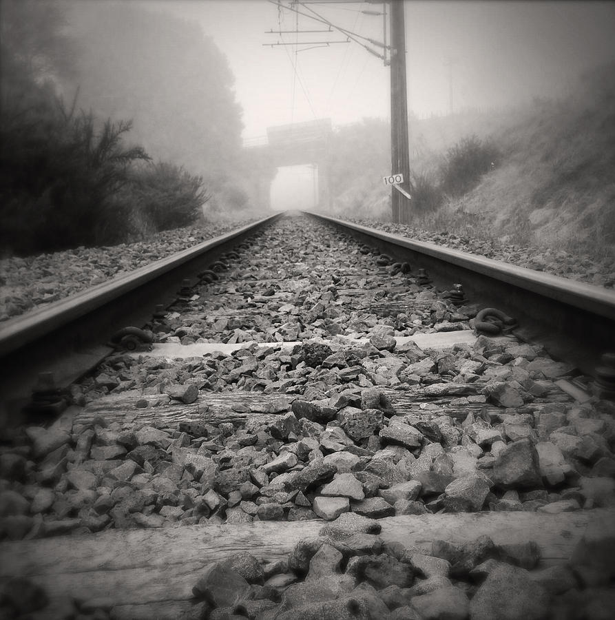 Transportation Photograph - Railway tracks #14 by Les Cunliffe