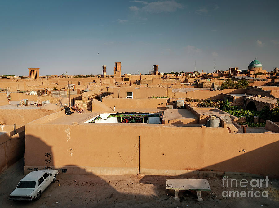 Rootops And Landscape View Of  Yazd City Old Town Iran #14 Photograph by JM Travel Photography