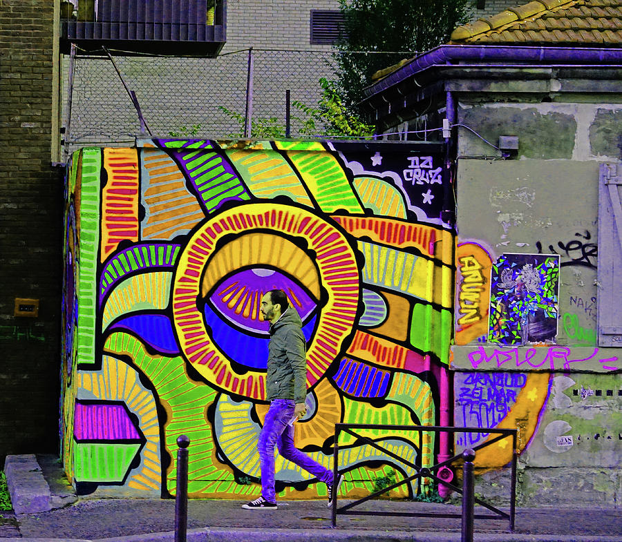 Street Art In The La Villette Area Of Paris, France #14 Photograph by Rick Rosenshein