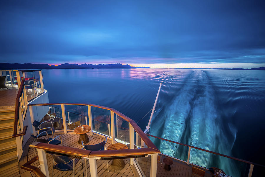 Sunset Over Alaska Fjords On A Cruise Trip Near Ketchikan #14 Photograph by Alex Grichenko